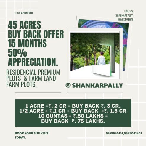 Premium plots in Shankarpally Hyd